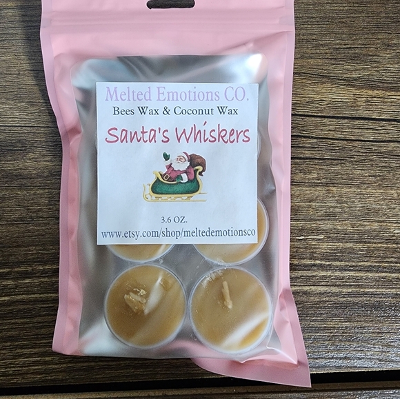 Santa's whiskers christmas tea lights set of 6 - Picture 2 of 2